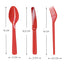 Cubiertos Plasticos Rojos x 12