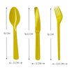 Cubiertos Plasticos Amarillos x 12