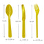 Cubiertos Plasticos Amarillos x 12