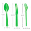 Cubiertos Plasticos Verdes x 12