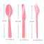 Cubiertos Plasticos Rosados x 12