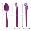 Cubiertos Plasticos Lila x 12
