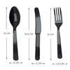 Cubiertos Plasticos Negros x 12