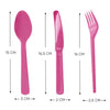 Cubiertos Plasticos Fucsia x 12