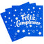 Servilleta Feliz Cumpleaños Unicolor x20