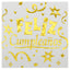 Servilleta Feliz Cumpleaños Impresion Metalizada x20