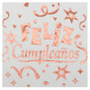 Servilleta Feliz Cumpleaños Impresion Metalizada x20