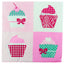 Servilleta Varios Muffins Cuadros x20