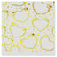 Servilleta Metalizadas Corazones Dorados x20