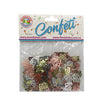 Confeti de Mesa Feliz Dia Metalizadas Dorado-Plata-Oro Rosa -Surtido