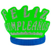 Diademas de Cartón Corona Neón Feliz Cumpleaños