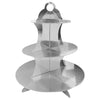 Base Soporte de Cartón Metalizado para Cupcakes 3 Niveles