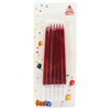 Velas Larga Roja X 6 Unidades