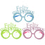 Gafas Fosforecente Redonda Feliz Cumpleaños Paquete x6
