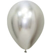 Globos Látex Biodegradables Espejo Cromado Plateado /895