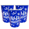 Vaso Cartón Biodegaradable Metalizado Feliz Cumpleaños 8 Onzas x12