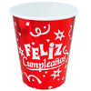Vaso Cartón Metalizado Feliz Cumpleaños 8 Onzas x12