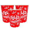 Vaso Cartón Biodegaradable Metalizado Feliz Cumpleaños 8 Onzas x12