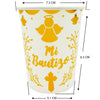 Vaso Cartón Biodegradable Metalizado Mi Bautizo 8 Onzas x12
