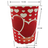 Vaso Cartón Biodegradable Corazones 9 Onzas x12