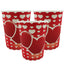 Vaso Cartón Biodegradable Corazones 9 Onzas x12