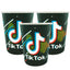 Vaso Cartón Biodegradable Tik Tok 9 Onzas x12