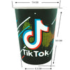 Vaso Cartón Biodegradable Tik Tok 9 Onzas x12