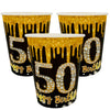 Kit 50 Años (Cubiertos-Platos-Servilletas-Vasos-Mantel )