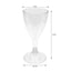 Copa Vino Con Purpina (Escarchada) Desechables x6 pcs
