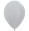 Globos Látex biodegradables Satinado Plata P10