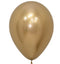 Globos Látex Biodegradables Espejo Cromado Dorado Nuevo