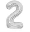 Globos Metalizados Números Plata