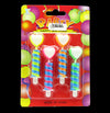 Vela Forma Palito Corazón x4