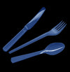 Cubiertos Plasticos Azul x 12