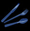 Cubiertos Plasticos Azul x 12