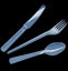 Cubiertos Plasticos Azul Claro x 12