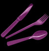 Cubiertos Plasticos Lila x 12