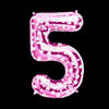 Números Fucsia Metalizados Impresos