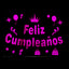 Stickers Para Globos Feliz Cumpleaños Fondo Negro