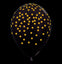 Globos Látex Biodegradables Corrientes 360° Puntos Negra Tinta Dorada y Plata