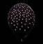 Globos Látex Biodegradables Corrientes 360° Puntos Negra Tinta Dorada y Plata