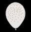 Globos Látex Biodegradables Cristal 360° Puntos Transparente Tinta Dorada y Plata
