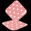 Plato Cartón Cuadrado Puntos 6" 8" Rosado x12