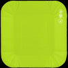 Plato Cartón Cuadrado Neón 6" 8" Verde x12