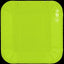 Plato Cartón Cuadrado Neón 6" 8" Verde x12