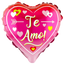 Globos Metalizados Foil (Miylar) 10" Corazón Te Amo x1