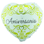 Globos Metalizados 18"Corazón Feliz Aniversario