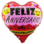 Globos Metalizados 18"Corazón Feliz Aniversario