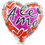 Globos Metalizados Foil (Miylar) 10" Corazón Te Amo x1
