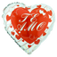 Globos Metalizados Foil (Miylar) 10" Corazón Te Amo x1